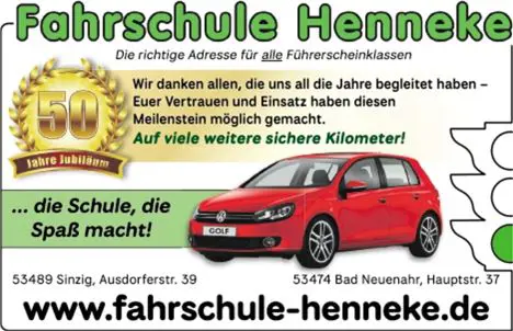 50 jähriges Jubiläum / Danksagung 