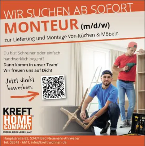 Stellenanzeige Monteur