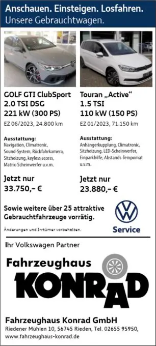 Gebrauchtwagenanzegie