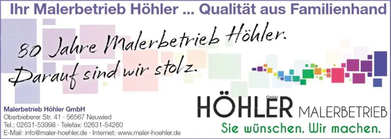 80 Jahre Malerbetrieb Höhler