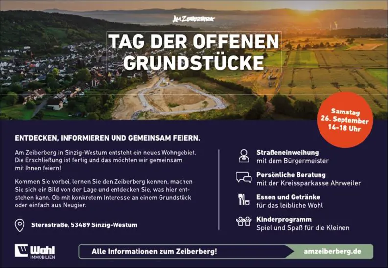 Anzeige Werbekampagne "Am Zeiberberg"