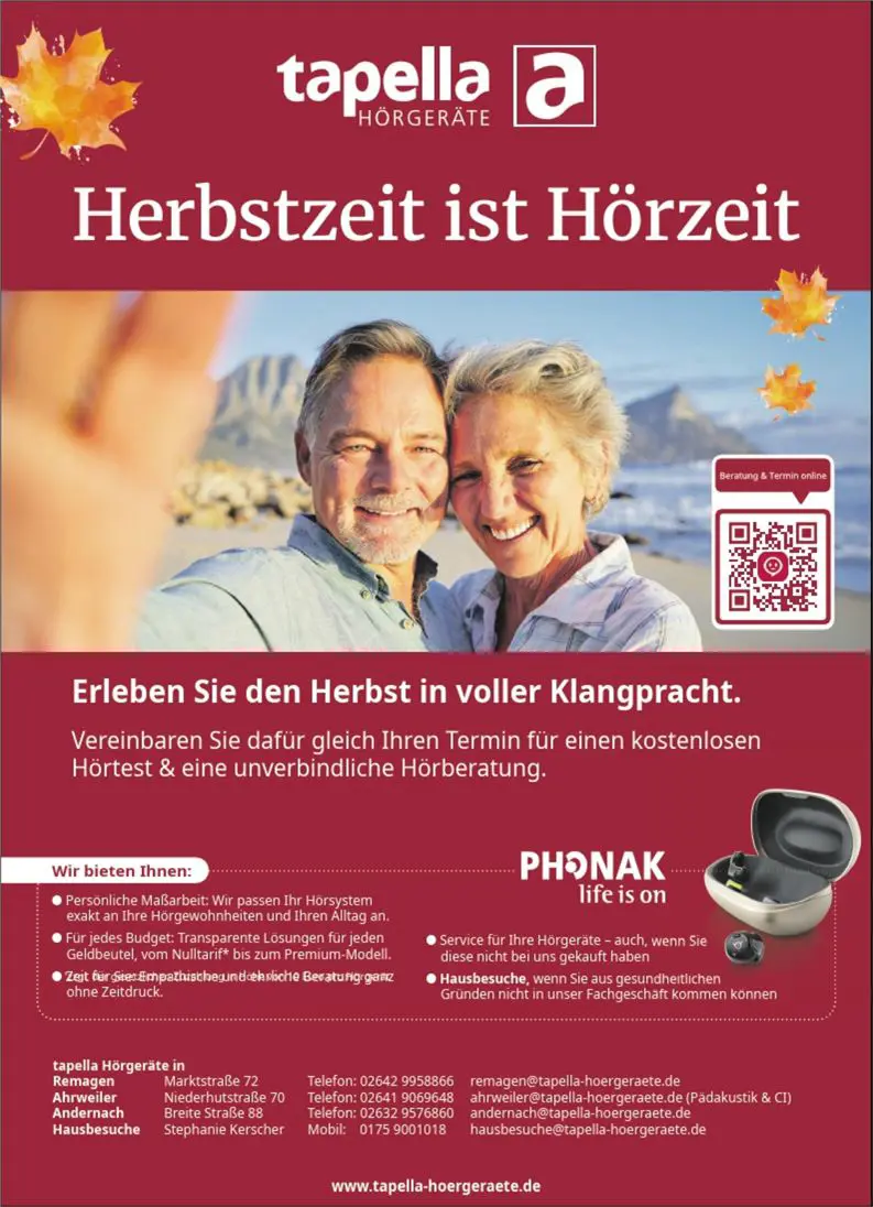 Ganzseitige Anzeige "Andernach"