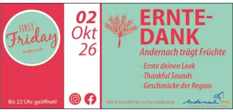 First Friday Anzeige für Oktober