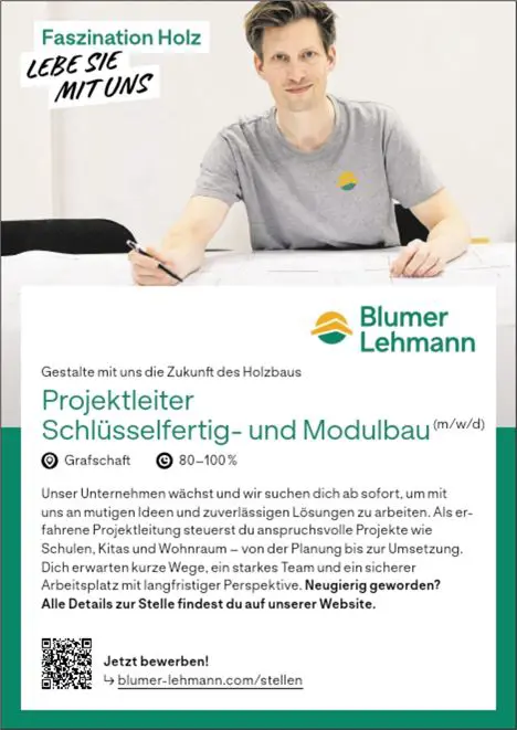 Stellenanzeige Projektleiter