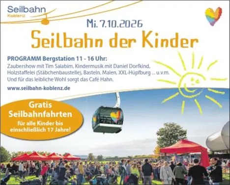 Jahreskampagne 4. Anzeige - Seilbahn der Kinder 