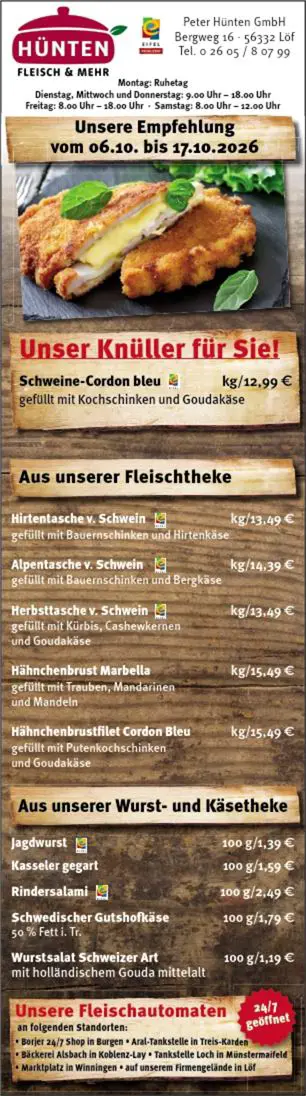 Angebotsanzeige (Oktober)
