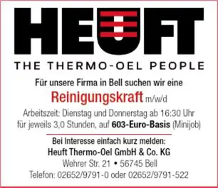 Stellenanzeige Reinigungskraft