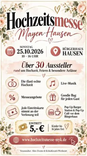 Hochzeitsmesse Mayen-Hausen 2026 