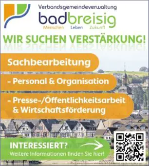 Stellenanzeige Personal & Orga, Presse & Wirtschaftsförderung