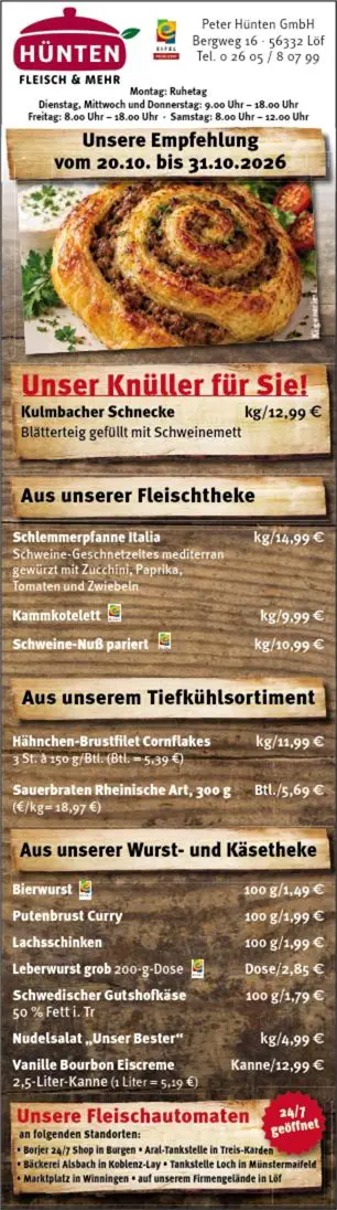 Angebotsanzeige (Oktober)