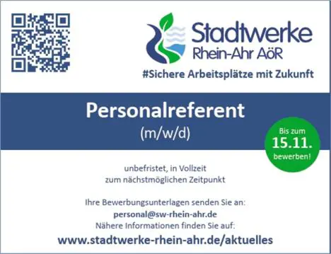 Stellenanzeige Personalreferent