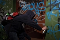 07.03: Unbekannte Sprayen Zahlenkombination in der Fockenbachstraße