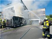 30.06.: Königswinter: Wohnmobil stand komplett in Flammen