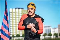 Cuong Tran beim Köln-Triathlon am Start