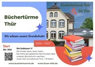 Ein „Bücherturm“ so hoch wie die Grundschule Thür!