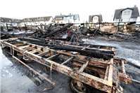 Engerser Lokschuppen durch Brand völlig zerstört