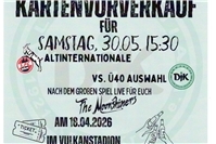 Fußballspiel Altinternationale 1. FC Köln vs. DJK Kruft/Kretz in Kruft am 30. Mai 2026