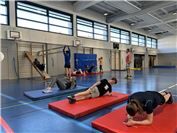 Hallentraining der Ruderer