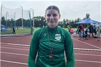 Karlotta Rüdell vom TuS Roland Brey zeigt starke Diskusleistungen 2026