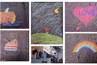 Kreative Pflastermalerei in der Eltzerhofstraße