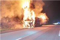 Lasterbrand führt zu Vollsperrung