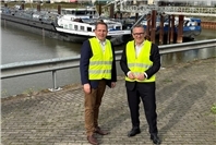 MdB Rudolph und Stadtwerke-Chef Hörnig sprechen über Herausforderungen für den Koblenzer Rheinhafen