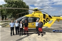 MdB Thorsten Rudolph tauscht sich mit der ADAC Luftrettung in Koblenz aus
