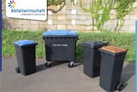 Neue Abfallbehälter im Landkreis Neuwied: Graue Tonnen mit farbigem Deckel
