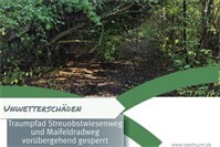 Streuobstwiesenweg und Maifeldradweg wegen Unwetterschäden gesperrt