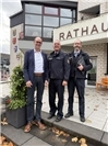 Vertreter der Polizeiinspektion Linz
zu Besuch bei Bürgermeister Ermtraud