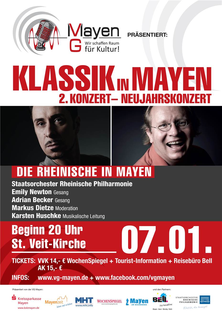 ‚Klassik in Mayen‘:
Zwei Konzerte im Januar!
