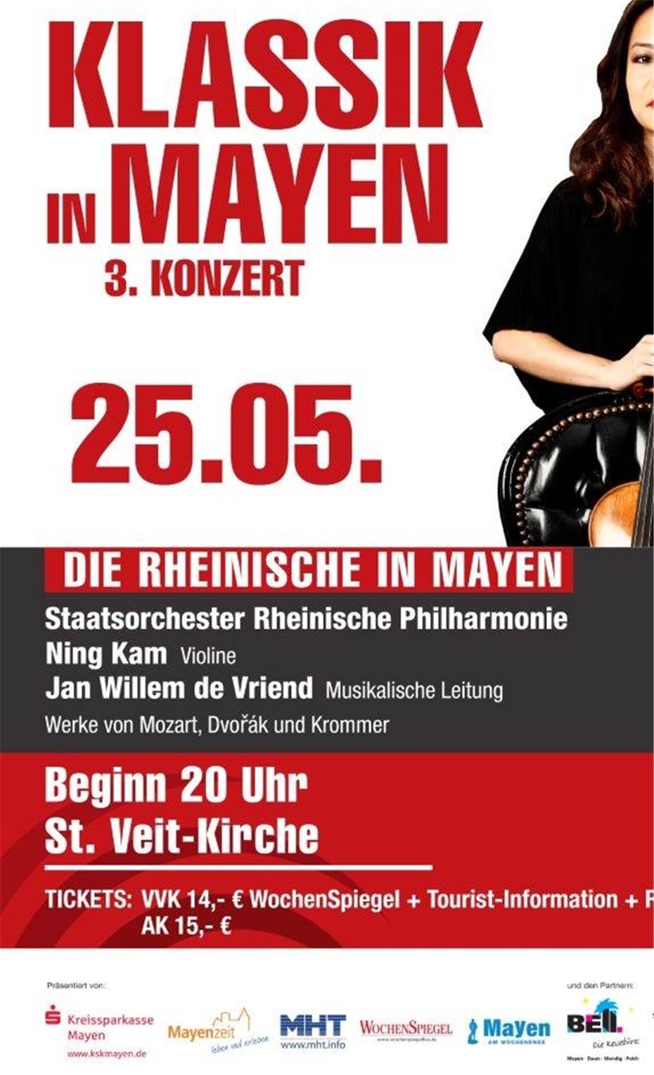 „Klassik in Mayen“: Konzert
am 25. Mai findet nicht statt