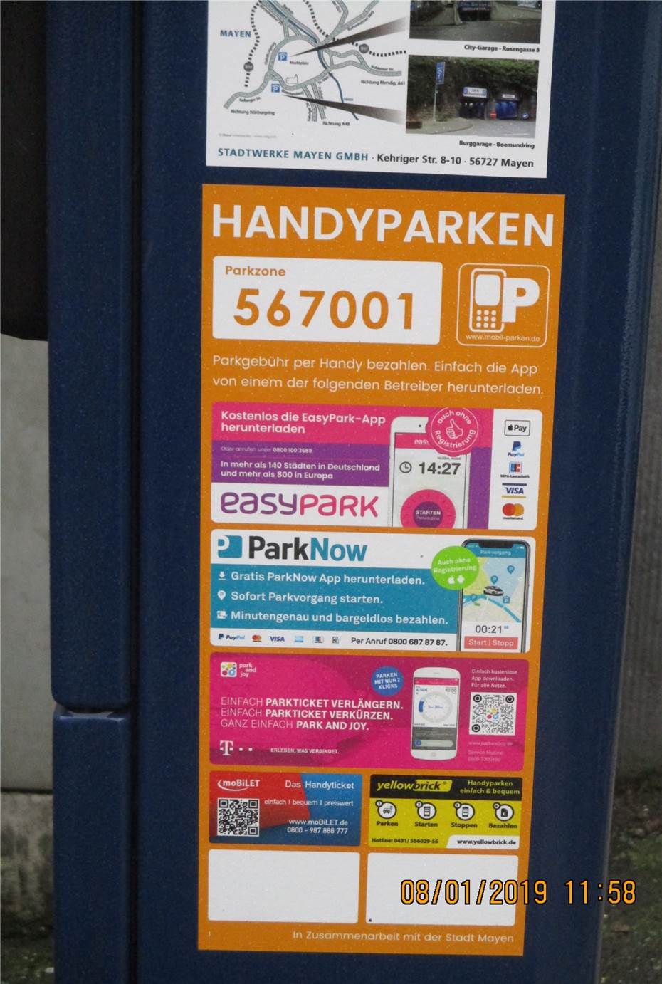 Handyparken: In Mayen können nun auch mittels Smartphone
die Parkgebühren gezahlt werden