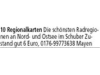 10 Regionalkarten Die schönsten Radregionen an Nord- und Ostsee im Schuber Zustand gut 6 Euro, 0176