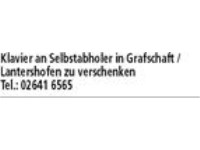 Klavier an Selbstabholer in Grafschaft /