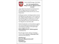 Stellenanzeige  Bürgermeisterin / Bürgermeisters