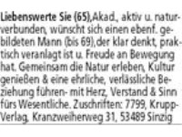 Bekanntschaftsanzeige