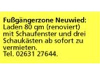 Ladenlokal zu vermieten