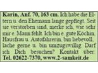 Karin, Anf. 70