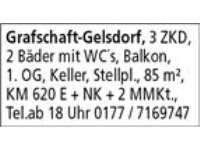 Grafschaft-Gelsdorf, helle  DG-Wohnung, 100 m², Fußbodenhzg., 4 ZKD, 2 Bäder, Loggia, Stellplatz, o
