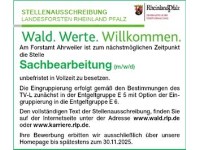 Stellenanzeige Sachbearbeitung