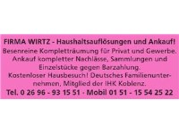 Anzeige Haushaltsauflösungen und Ankauf