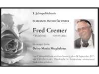 1. Jahresgedächtnis Fred Cremer