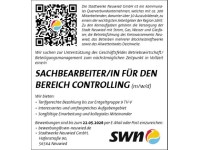 eine/n Sachbearbeiter/in für den Bereich Controlling (m/w/d)