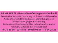 Anzeige Haushaltsauflösungen und Ankauf