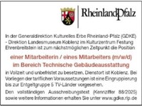 Stellenanzeige "Mitarbeiter/in (m/w/d) im Bereich Technische Gebäudeausstattung" 