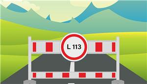 L113: Umleitung wegen Fahrbahninstandsetzung