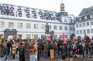 Aufzug für Demokratie und gegen Faschismus in der Koblenzer
Innenstadt