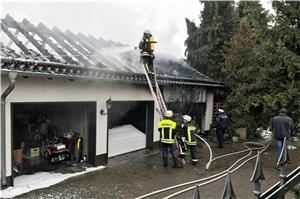 Garagenbrand in Kirchwald