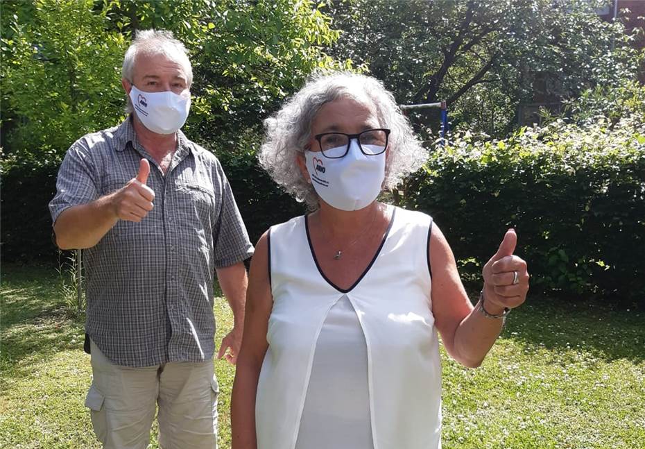 Mund-Nasenschutz Masken an Mitglieder verschenkt